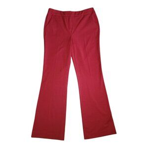 Chicos Pants Size 00R Womens 2R Solid All Red Dress Business Career Trousers